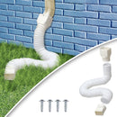 Rain Gutter Downspout Extensions Flexible Universal Drain Downspout Extender Drainage Connector Extendable From 20in to 29in White