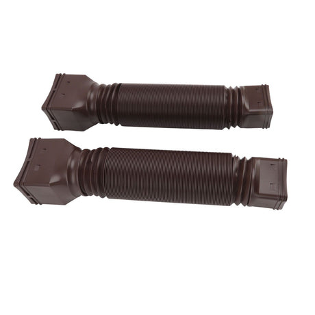 Rain Gutter Downspout Extensions Flexible Universal Drain Downspout Extender Drainage Connector Extendable From 20in to 29in Brown