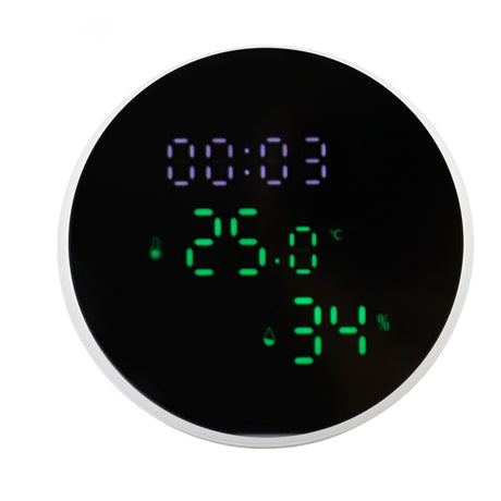 WiFi Thermometer Hygrometer High Accuracy Voice Control Smart Temperature Humidity Sensor with LED for Homes Office