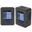 Indoor Air Quality Monitor for TUYA WiFi Smart PM2.5 Formaldehyde Testing 7 in 1 Calendar Time Function Air Quality Detector Black WIFI Version VOC