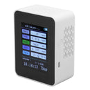 Indoor Air Quality Monitor for TUYA WiFi Smart PM2.5 Formaldehyde Testing 7 in 1 Calendar Time Function Air Quality Detector White WIFI Version VOC