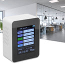Indoor Air Quality Monitor for TUYA WiFi Smart PM2.5 Formaldehyde Testing 7 in 1 Calendar Time Function Air Quality Detector White WIFI Version VOC
