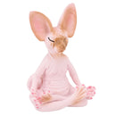 Cat Meditate Statue Vivid Details Cat Meditate Collectible Figurines for Homes Office Yoga Room Ornaments Gifts Pink