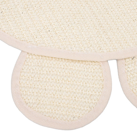 Sisal Cat Scratcher Mat Cute Shape Grinding Claw Protecting Furniture Cat Floor Scratching Pad for Cats Kittens