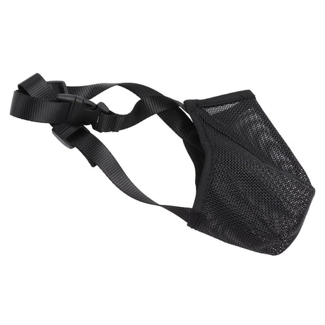Dog Muzzle Soft Mesh Poisoned Bait Protection Pet Mouth Cover with Adjustable Straps for Small Medium Large Dogs 13x16cm / 5.1x6.3in