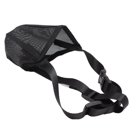 Dog Muzzle Soft Mesh Poisoned Bait Protection Pet Mouth Cover with Adjustable Straps for Small Medium Large Dogs 16.5x19cm / 6.5x7.5in