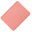 Table Insulating Rubber Mat Anti Slip Waterproof Heat Resistant Dish Drying Placemat for Kitchen Pink