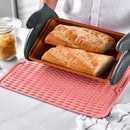 Table Insulating Rubber Mat Anti Slip Waterproof Heat Resistant Dish Drying Placemat for Kitchen Pink