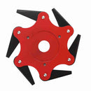 6 Blade Brush Cutter Head 2.5cm Inner Diameter Nylon and Manganese Steel Trimmer Head for Garden Tool Red