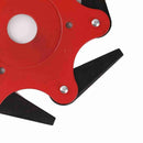 6 Blade Brush Cutter Head 2.5cm Inner Diameter Nylon and Manganese Steel Trimmer Head for Garden Tool Red