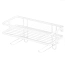 Toilet Shelf Thickening Waterproof Large Capacity Nail Free Installation Iron Over Toilet Bathroom Organizer Single Layer White