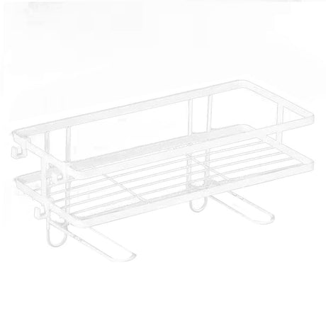 Toilet Shelf Thickening Waterproof Large Capacity Nail Free Installation Iron Over Toilet Bathroom Organizer Single Layer White