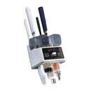 Toothbrush Shelf Punch Free Wall Mounted Mouthwash Cup Holder Toilet Storage Rack White 2 Cups