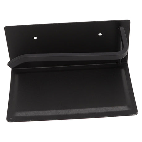 Wall Mounted Tissue Holder Toilet Tissue Bracket Bathroom Paper Roll Hanger with Phone Shelf Black