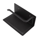 Wall Mounted Tissue Holder Toilet Tissue Bracket Bathroom Paper Roll Hanger with Phone Shelf Black