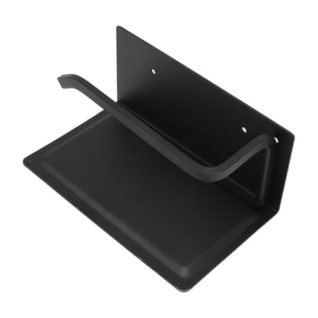 Wall Mounted Tissue Holder Toilet Tissue Bracket Bathroom Paper Roll Hanger with Phone Shelf Black