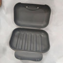 Soap Container Waterproof Washable Grey Portable Soap Case with Lock for Home Ourdoor Travelling