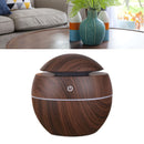 Wood Grain Humidifier Compact Portable 5V 2W USB Humidifier for Bedrooms Living Rooms Office Car