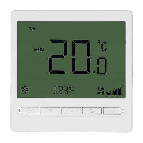 Smart Fan Coil Thermostat ABS LCD Screen Anti Interference Intelligent Thermostat for Home 220V
