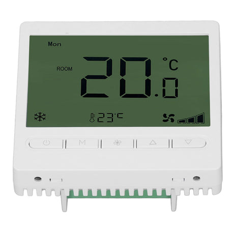 Smart Fan Coil Thermostat ABS LCD Screen Anti Interference Intelligent Thermostat for Home 220V