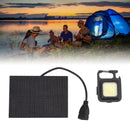 Monocrystalline Solar LED Light 5W IP68 Waterproof USB Rechargeable Solar Panel Light for Outdoor Camping