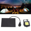 Monocrystalline Solar LED Light 5W IP68 Waterproof USB Rechargeable Solar Panel Light for Outdoor Camping