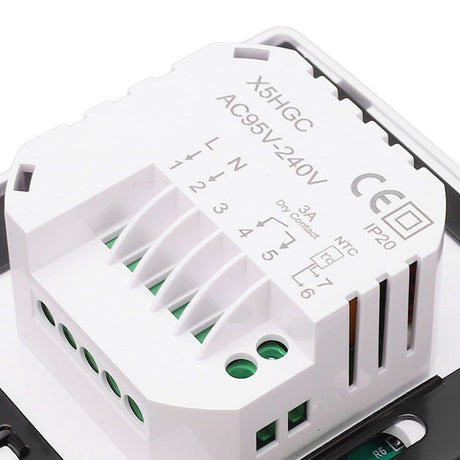 Smart Thermostat LCD Touch Screen Thermostat Programmable Temperature Controller for Boiler 95‑240V Concealed Installation