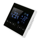Smart Thermostat Backlit Touch Screen Dual Control Temperature Controller for Floor Heating High Power AC 85V‑240V White