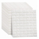 3D Wallpaper Self Adhesive Waterproof Cuttable Odorless Faux Brick Wall Panel for Living Room Bedroom White 10pcs