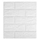 3D Wallpaper Self Adhesive Waterproof Cuttable Odorless Faux Brick Wall Panel for Living Room Bedroom White 10pcs