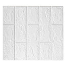 3D Wallpaper Self Adhesive Waterproof Cuttable Odorless Faux Brick Wall Panel for Living Room Bedroom White 10pcs