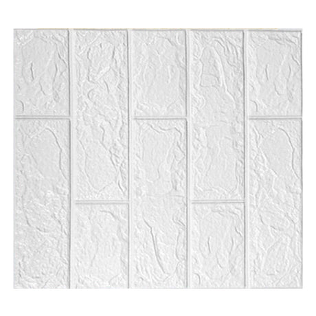 3D Wallpaper Self Adhesive Waterproof Cuttable Odorless Faux Brick Wall Panel for Living Room Bedroom White 10pcs