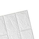 3D Wallpaper Self Adhesive Waterproof Cuttable Odorless Faux Brick Wall Panel for Living Room Bedroom White 10pcs