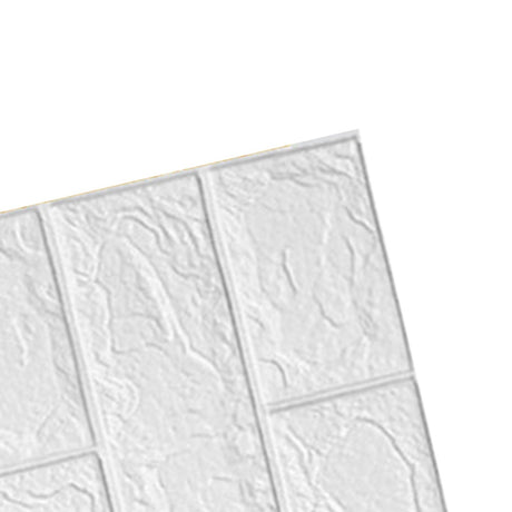 3D Wallpaper Self Adhesive Waterproof Cuttable Odorless Faux Brick Wall Panel for Living Room Bedroom White 10pcs
