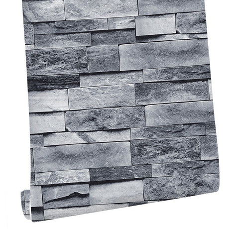 Self Adhesive Wallpaper 3D Simulation Brick Designed Thickened Paper Wall Stickers for Decoration