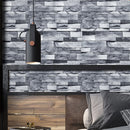 6m/19.69ft Wallpaper Vintage Brick Self Adhesive Peel and Stick 3D Wall Sticker for Home Restaurant