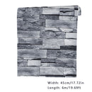 6m/19.69ft Wallpaper Vintage Brick Self Adhesive Peel and Stick 3D Wall Sticker for Home Restaurant