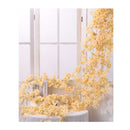 Artificial Flower Rattan Single 1.8m 135pcs Flowers Head Vivid Decorative Silk Plastic Hanging Fake Rattan for Decoration Champagne