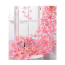Artificial Flower Rattan Single 1.8m 135pcs Flowers Head Vivid Decorative Silk Plastic Hanging Fake Rattan for Decoration Light Pink