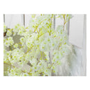 Artificial Flower Rattan Single 1.8m 135pcs Flowers Head Vivid Decorative Silk Plastic Hanging Fake Rattan for Decoration White