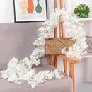 1.8m 256 Simulated Artificial Sakura Flower Garland Hanging Vines for Spring Home Room Wedding Party Decor White