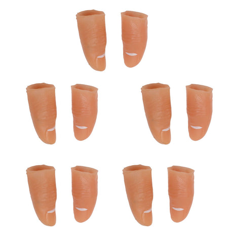 5 Pair Finger Light Up Thumb for Adults Battery Powered LED Light Simple Operation Fake Finger Lights for Halloween Blue