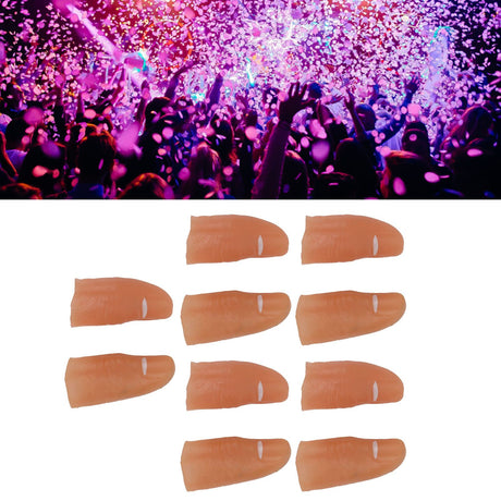 5 Pair Finger Light Up Thumb for Adults Battery Powered LED Light Simple Operation Fake Finger Lights for Halloween Blue