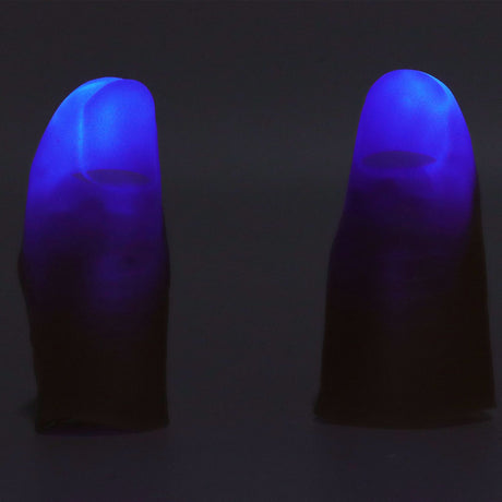 5 Pair Finger Light Up Thumb for Adults Battery Powered LED Light Simple Operation Fake Finger Lights for Halloween Blue