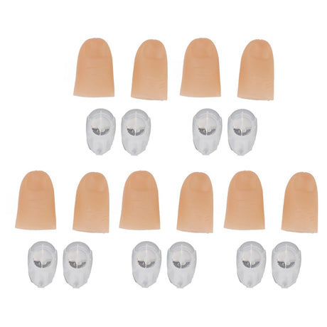5 Pairs Finger Light Up Thumb PVC 3V 40mAh Battery Powered 4.5cm LED Fake Finger Lights for Performance Prop Green