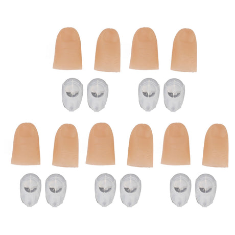 5 Pairs Finger Light Up Thumb PVC 3V 40mAh Battery Powered 4.5cm LED Fake Finger Lights for Performance Prop