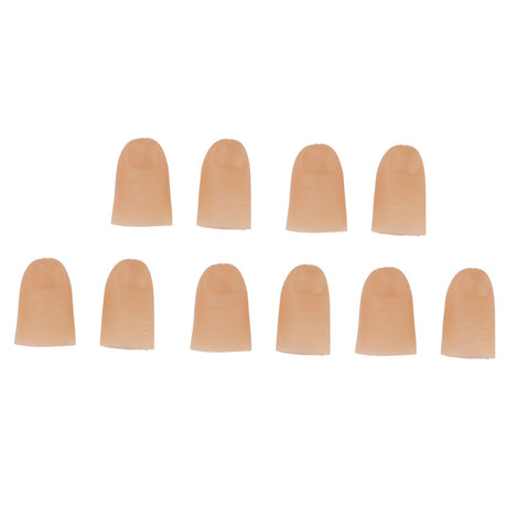 5 Pairs Finger Light Up Thumb PVC 3V 40mAh Battery Powered 4.5cm LED Fake Finger Lights for Performance Prop
