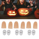 5 Pairs Finger Light Up Thumb PVC 3V 40mAh Battery Powered 4.5cm LED Fake Finger Lights for Performance Prop