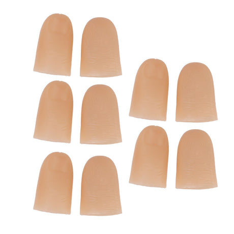 5 Pairs Finger Light Up Thumb PVC 3V 40mAh Battery Powered 4.5cm LED Fake Finger Lights for Performance Prop Colorful
