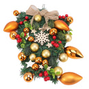 Christmas Wreath Handcrafted Exquisite Reusable Christmas Wreath Pendant Christmas Door Wreath for Fireplace Window
